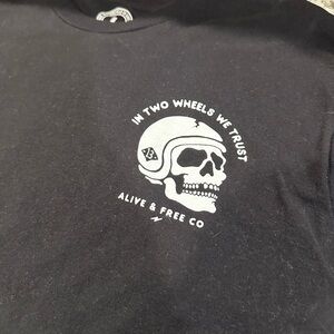 Alive & Free Co Tee with 💀 & Helmet